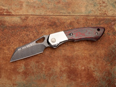 WSBLHB Damasteel Wharncliffe (fat carbon)